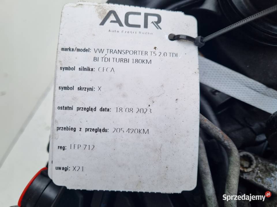 SILNIK VW Transporter T6 20 TDI BITURBO BITDI osobowe Silniki kompletne lubelskie Janów