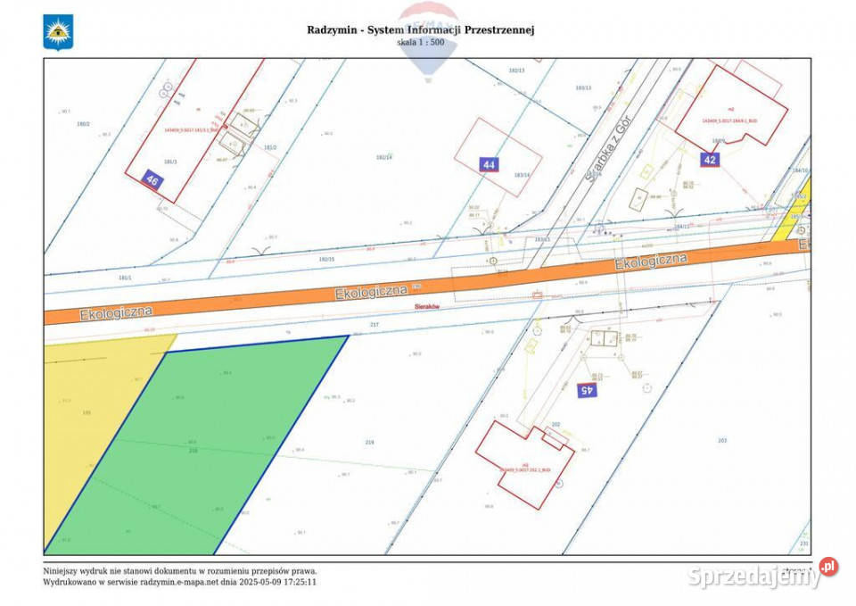 Duża piekna działka Puszczy Słupeckiej szambo Sieraków sprzedam