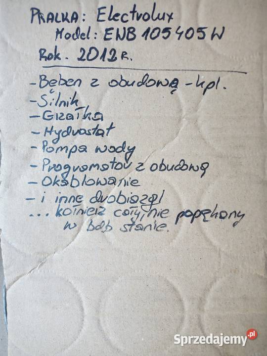 PralkaElectroluxczęści pomorskie