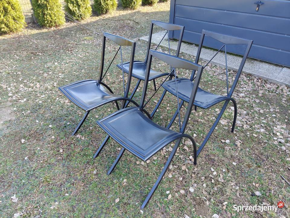 Komplet krzeseł Cattelan Italia składane skóra Aleksandrów Łódzki