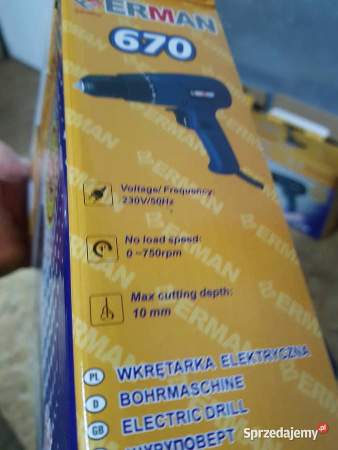 WKRĘTARKA WIERTARKA Sieciowa 230V 670 WATT erman Głogowa