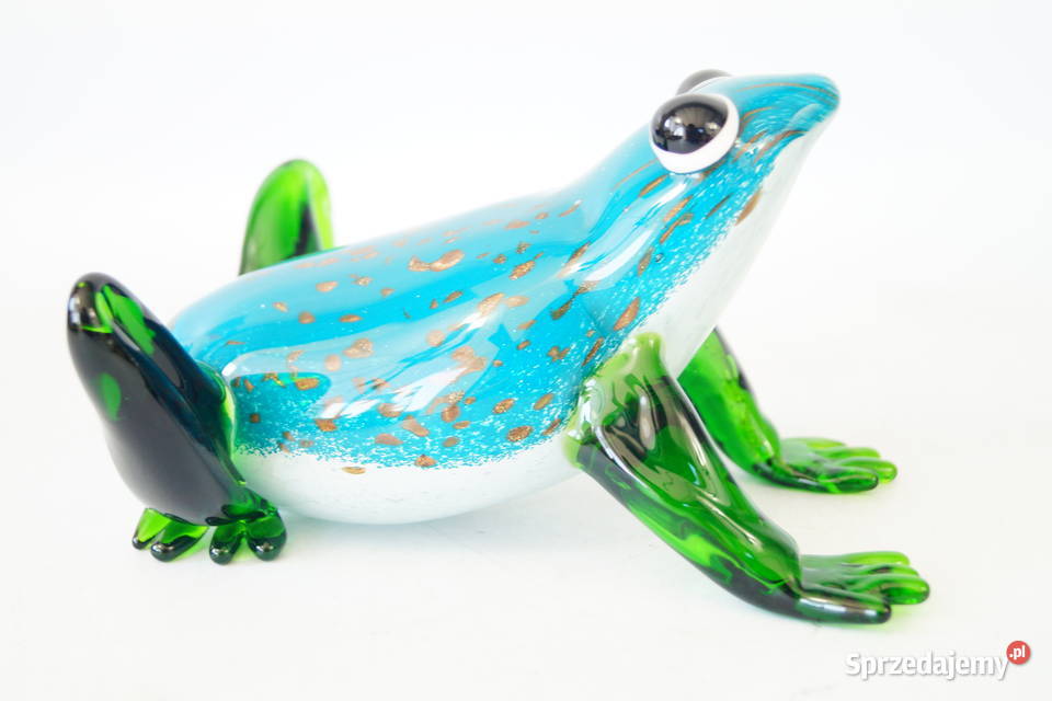 Figura szklana figura Murano style Żaba Żabka Gizałki