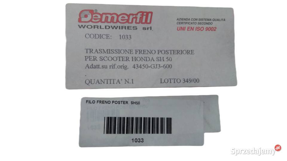 LINKA HAMULCA TYŁ SEMERFIL HONDA SH 50 1033 Bielsk Podlaski