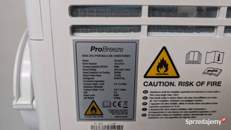Klimatyzator przenośny ProBreeze 9000 BTU AGD drobne Jadowniki