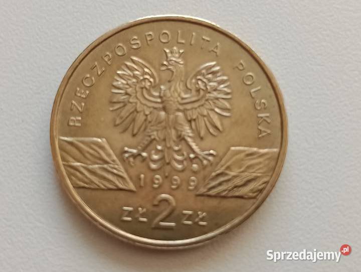 Moneta 2zl 1999 r Wilki Seria Zwierzęta świata Mosina