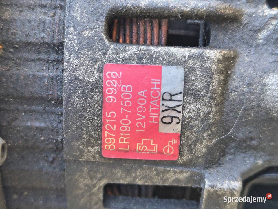 Alternator Hitachi LR190750B do Isuzu Trooper Układ elektryczny silnika Błonie