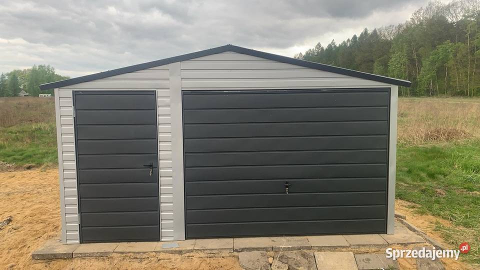Garaż blaszany 9x6 struktura drewna PRODUCENT Grójec