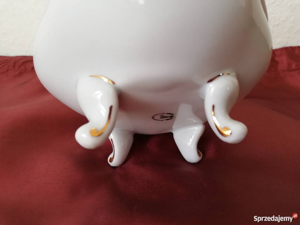 Bombonierka puzderko na nóżkach porcelana Gorlice