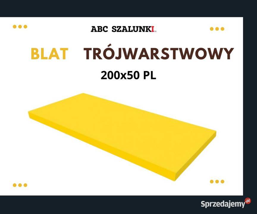 Blaty trójwarstwowe 200 x 50 I klasa nowe strop