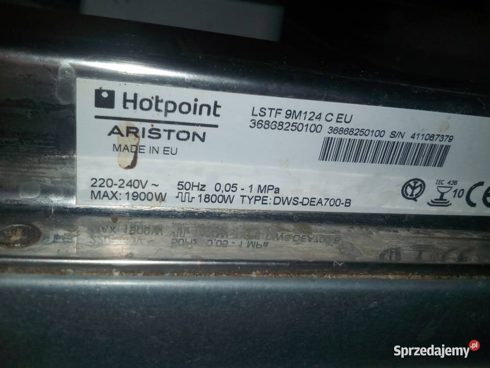 Zmywarka HotpointAriston LSTF 9M124 C EU do zabudowy wielkopolskie Przemęt