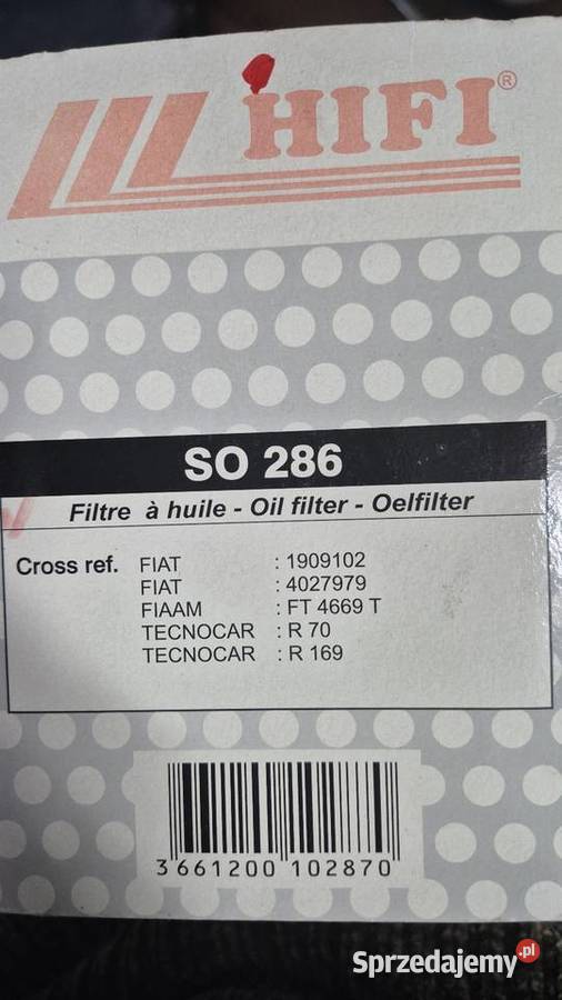SO286 HIFI Filtr Oleju Zamość
