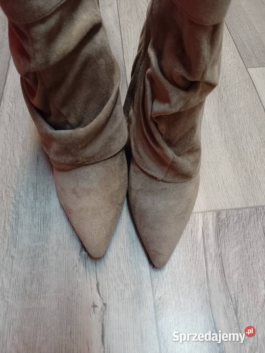 40 Ekskluzywne beżowe krótkie Kozaki kowbojki małopolskie