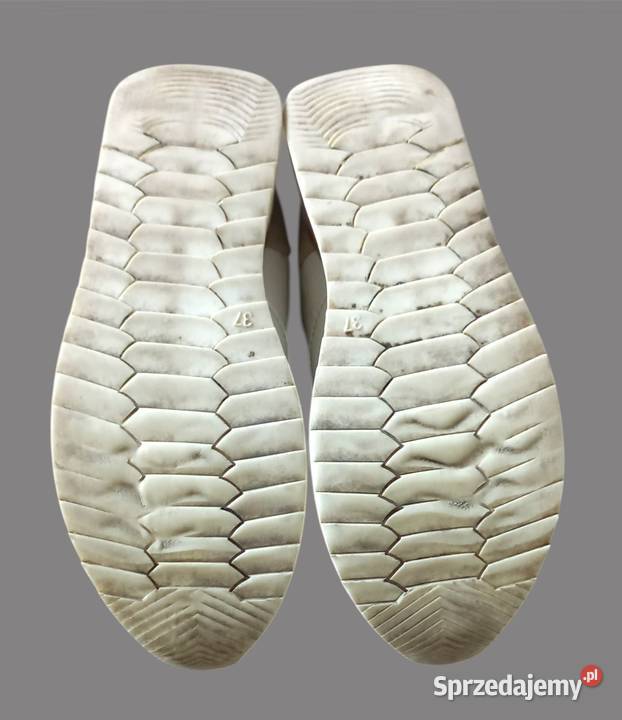 Damskie białe klasyczne niskie sznurowane Chrzanów