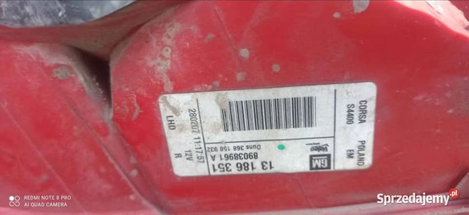 tylne światła opel corsa D Światła stop lubuskie Zielona Góra
