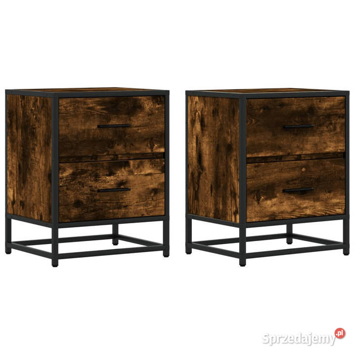 Szafki nocne 2 przydymiony dąb 40x31x50 WM848679 mazowieckie Warszawa