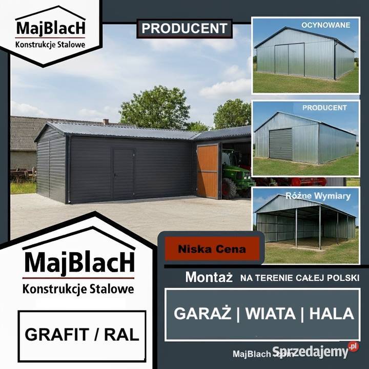 Garaż Blaszany w kształcie L Blaszak PRODUCENT 248zł/m2 łódzkie Łódź