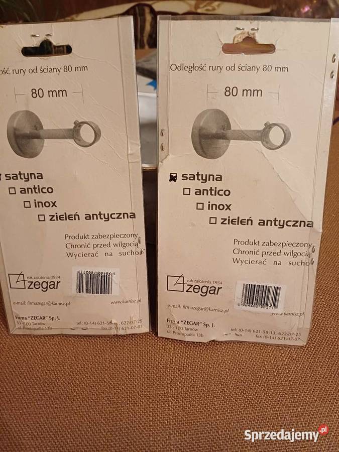 Mosiężne uchwyty do karniszy firmy zegar Gdynia