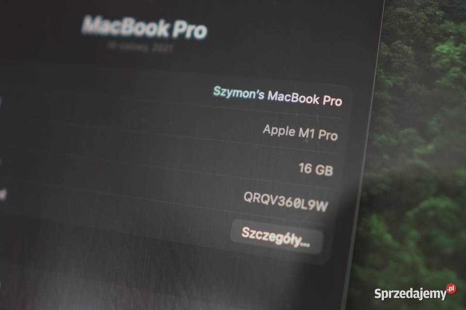 MacBook Pro 16 M1 Pro mazowieckie Grodzisk Mazowiecki