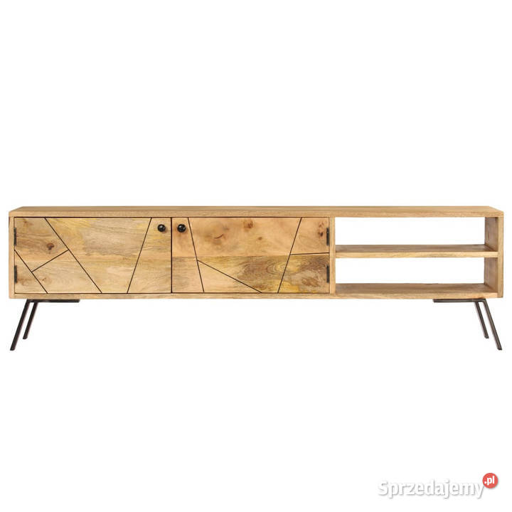 Szafka pod telewizor lite drewno mango 140 x 30 mazowieckie Warszawa