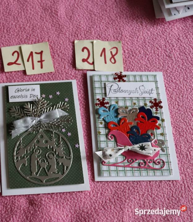 Kartki świąteczne ręcznie robione Rękodzieło Wudzyn sprzedam