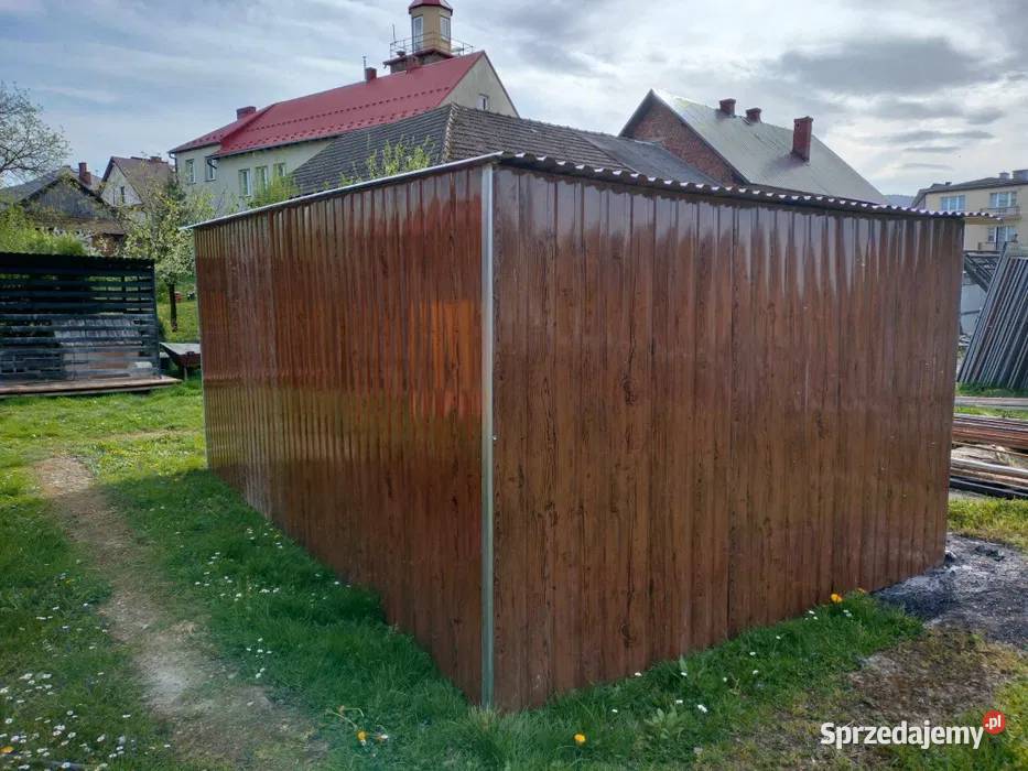 Garaż Blaszany DREWNOPODOBNY 3x5 NISKA Blaszak Tarnowskie Góry