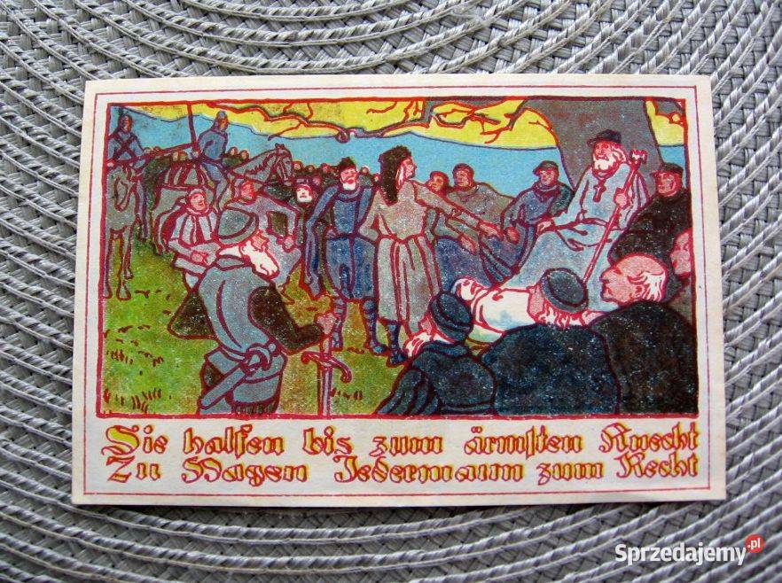 Banknot Zastępczy 25 Pfennig 1921r Ładny Kalisz