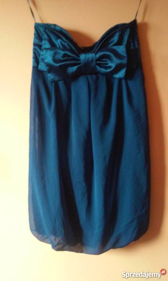 Sukienka z kokardką niebieski Odzież damska zachodniopomorskie Szczecin