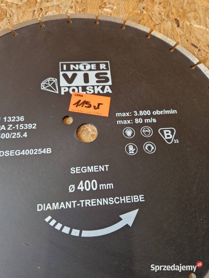 Tarcza Diamentowa do Betonu 400x254mm INTERVIS