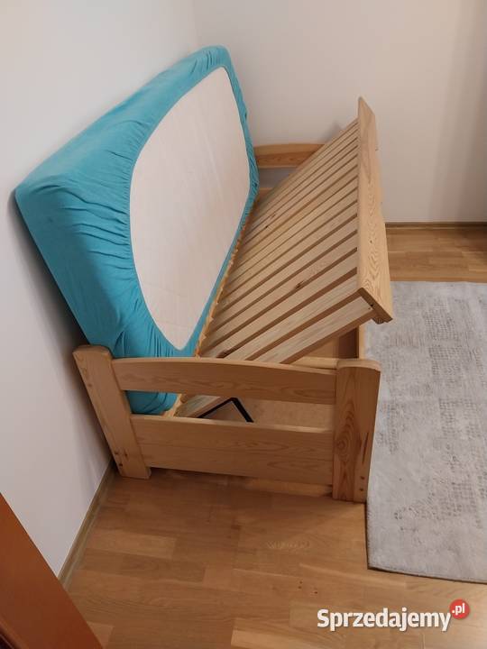 Łóżko z lietgo drewna z materacem Warszawa