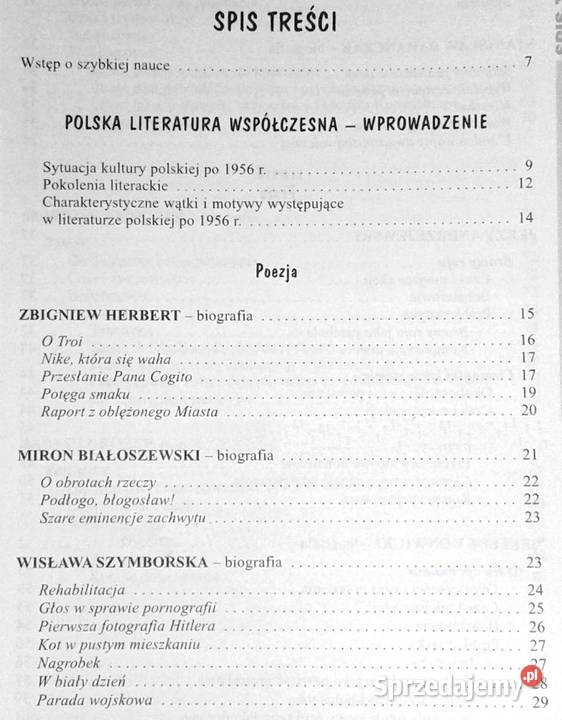 Polska literatura współczesna 1956 r Opracowania Chełm