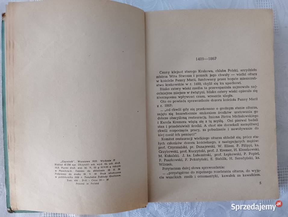 Książka HISTORIA ŻÓŁTEJ CIŻEMKI wyd 1959 powieść Rok wydania 1959 wielkopolskie Oborniki