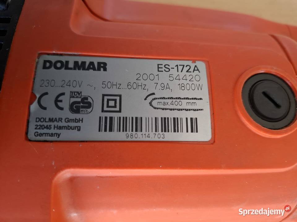 Pilarka elektryczna Dolmar ES 172 A śląskie Starcza