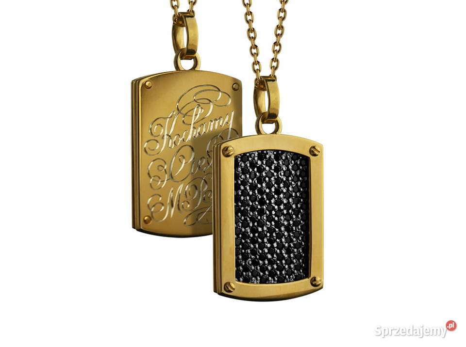 NIEŚMIERTELNIK ZE ZŁOTA WYSADZANY DIAMENTAMI Biżuteria dla Panów Warszawa