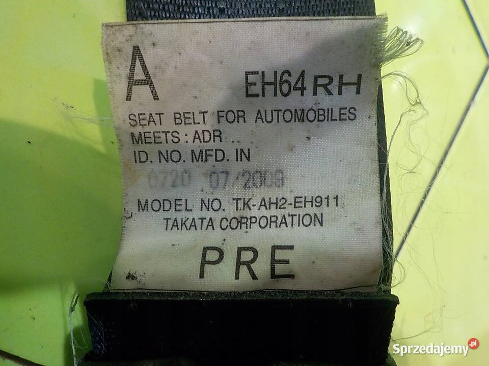 MAZDA CX7 LIFT 09r 5D pas bezpieczenstwa prawy Suków