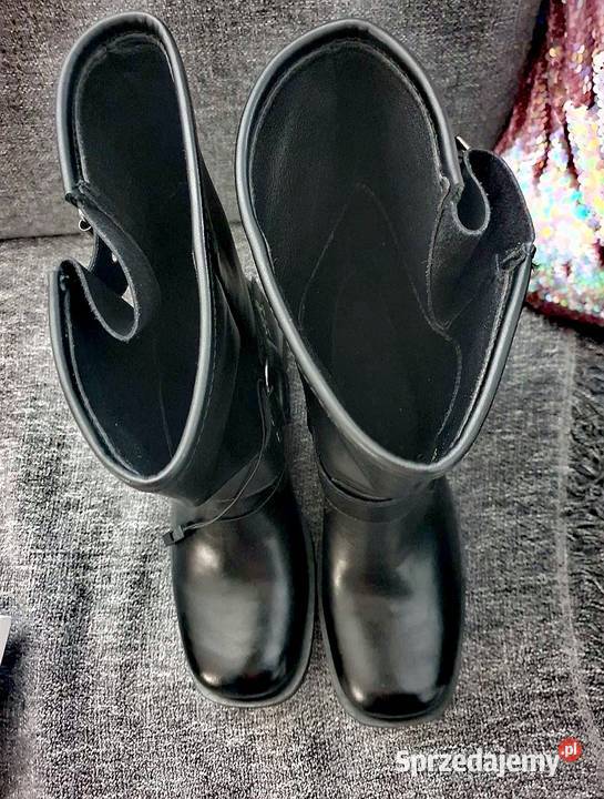 RESERVED PREMIUM skórzane buty Kozaki Botki