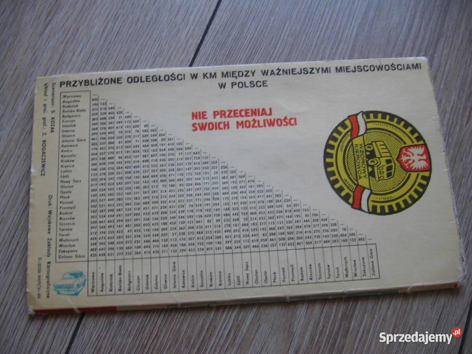 Polonez Borewicz mapa 1979r klasyk PRL Przemyśl