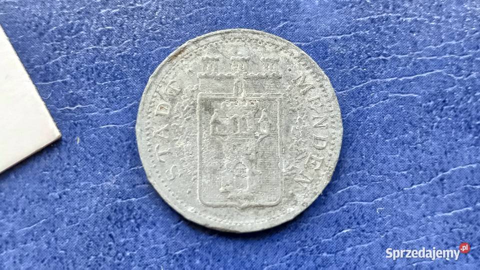Stare monety 50 fenig 1917 Menden Niemcy Lesko sprzedam