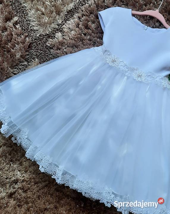 Sukienki do chrztu dziewczynki krótki rękaw Lublin