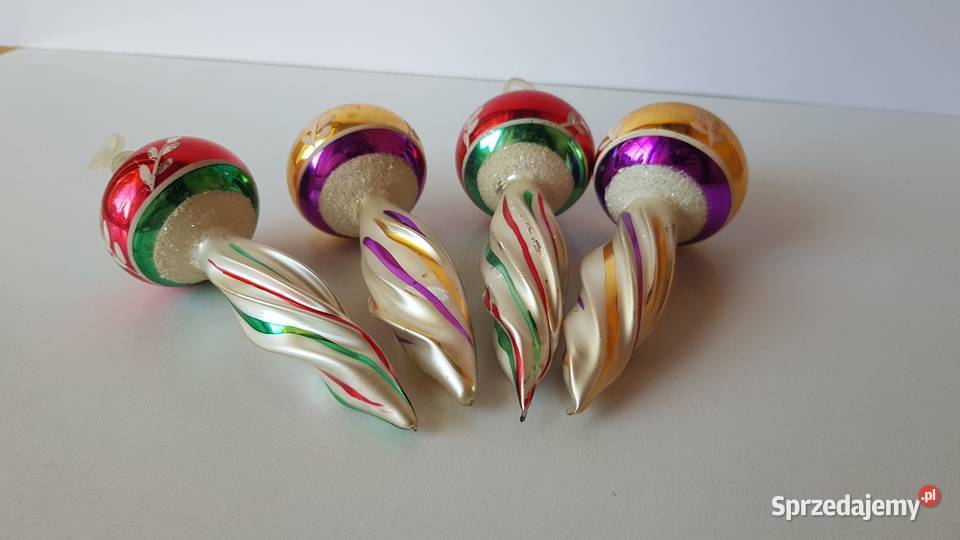 Stare szklane bombki Milicz bombki PRL Dąbrowa Górnicza