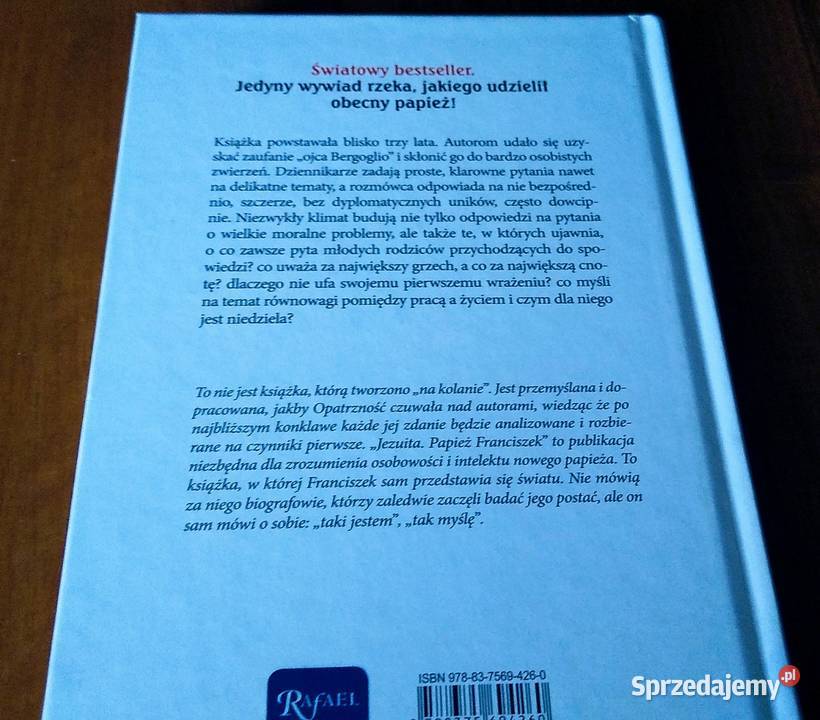 Jezuita Papież Franciszek Wywiad rzeka z Jorge twarda Książki naukowe i popularnonaukowe pomorskie Gdańsk