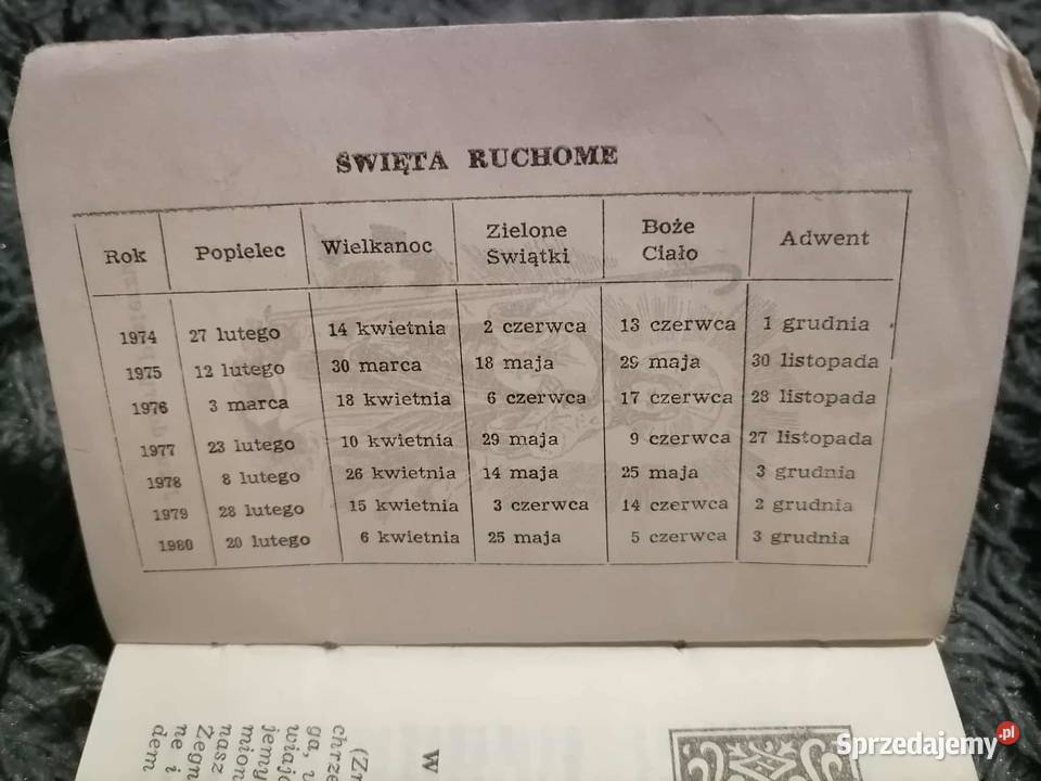 Pamiątka Pierwszej Komunii Świętej 1973 1974 Rok wydania 1974 Wałbrzych