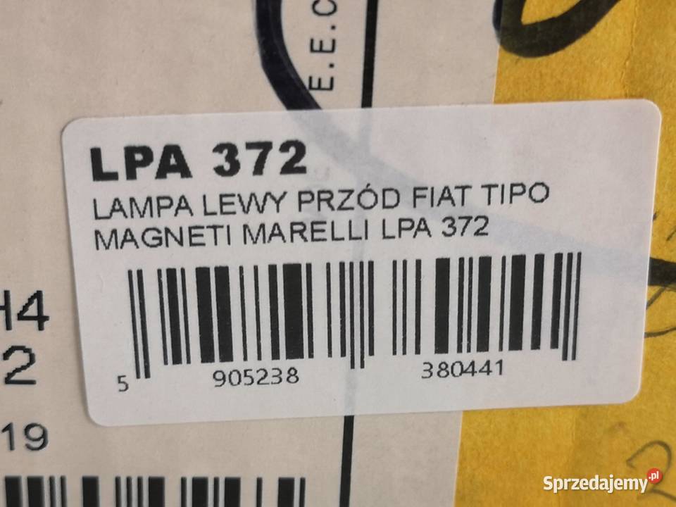 LAMPA LEWY PRZÓD FIAT TIPO 19871995 NOWA MAGNETI