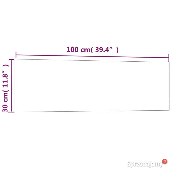 Ścienna tablica magnetyczna czarna 100x30 szkło