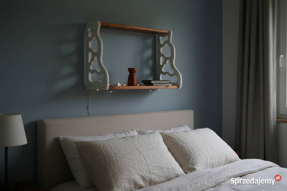 półka wisząca ażurowe boki i dwie drewniane Półki mazowieckie Warszawa