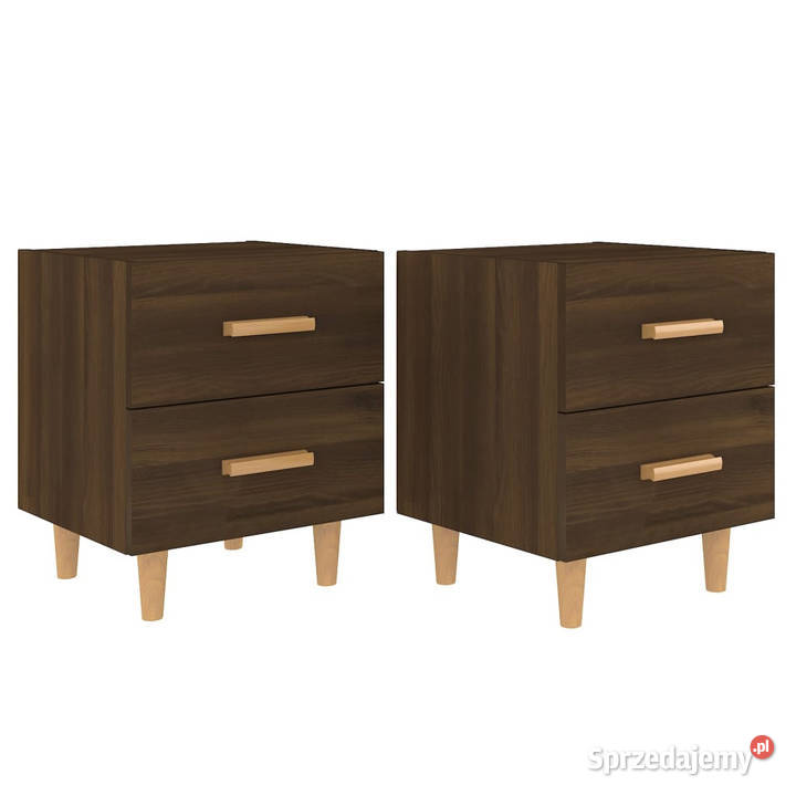 Szafki nocne 2 brązowy dąb 40x35x475 WM817290 mazowieckie Warszawa