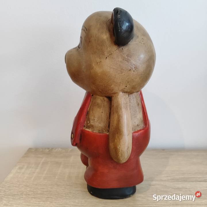 Dwie stare drewniane figurki Para misiów Wola Łużańska sprzedam