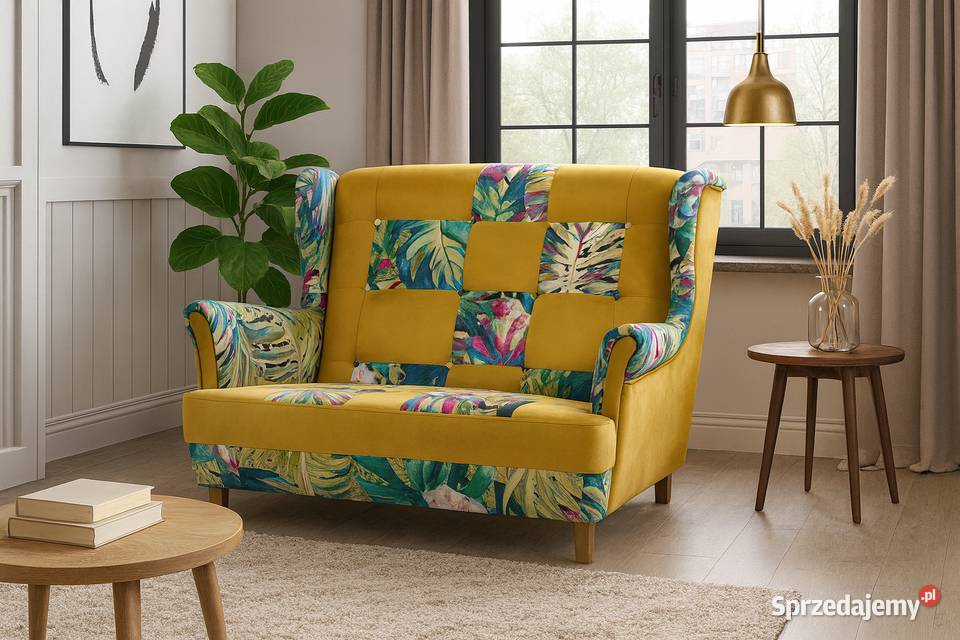 Fotel Patchwork Uszak Wypoczynkowy Dwuosobowy Kazimierz Biskupi