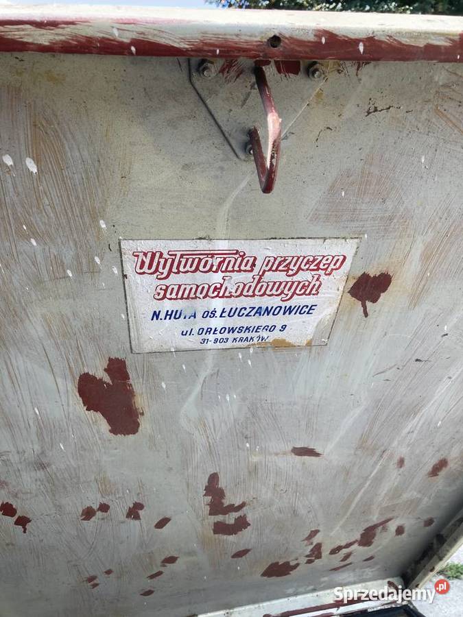 Przyczepka samochodowa metalowa zamykana Zawiercie sprzedam