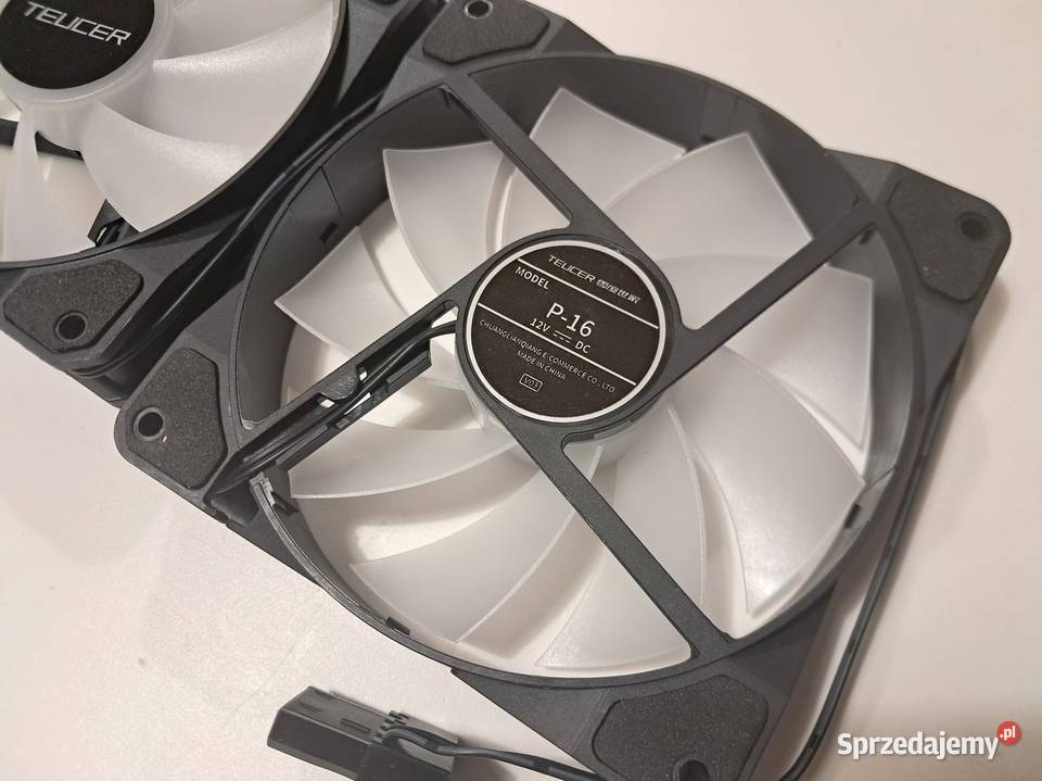 Dwa wentylatory 12 z podświetleniem LED