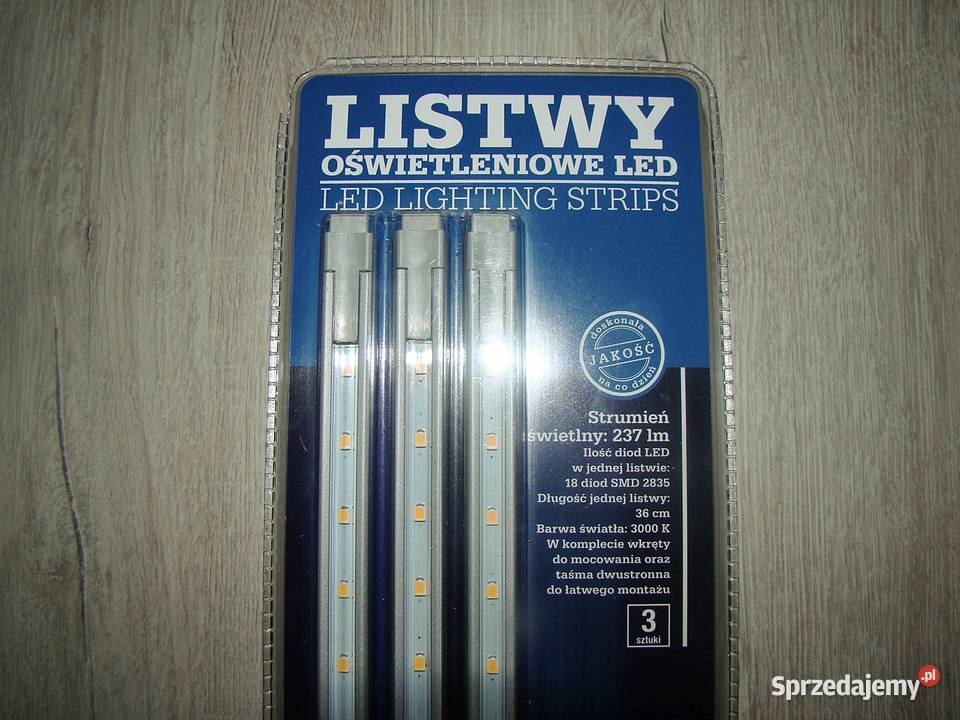 LISTWY LED 3 sztuki komplet